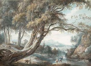 A Riverside Landscape — Paul Sandby