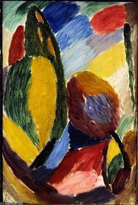 Large Variation: Green Glimmer — Alexej Von Jawlensky, Expressionism