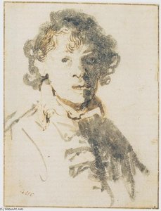 Self Portrait, Open-mouthed — Rembrandt Van Rijn, Baroque