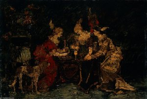 Ladies On A Terrace — Adolphe Joseph Thomas Monticelli