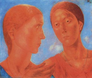 Two — Kuzma Petrov-vodkin, Symbolism