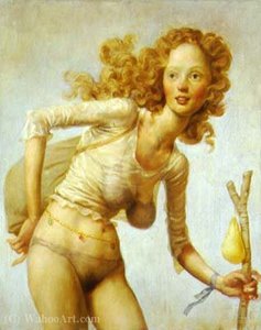 Hobo Oil Canvas (1999) - (40x32) — John Currin