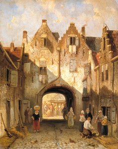 The Old Gate, Charles Leickert, C. 1850 - C. 1880 — Charles Henri Joseph Leickert