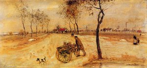 El Remouleur — Jean-françois Raffaëlli, Impressionistic Painting