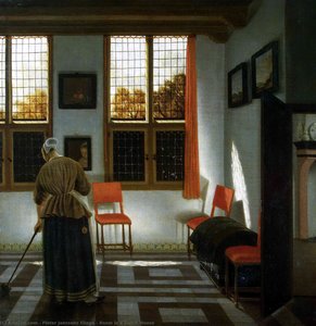 Raum In Einem Niederländischen Haus — Pieter Janssens Elinga, Niederländische Goldene Zeit