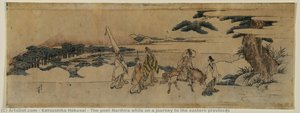 The poet Narihira while on a journey to the eastern provinces
