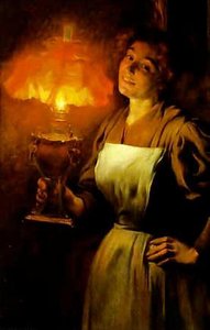 Mujer Con Lampara — Luis Graner