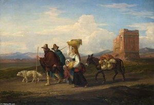 Landscape With Figures And A Ruin — Penry Williams