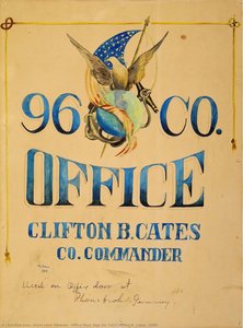 Office Door Sign For 1stlt Clifton B. Cates, Usmc — Jesse Leon Gleason