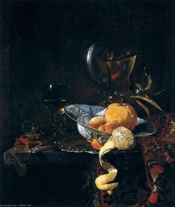 Still-life With Porcelain And A Nautilus Cup — Willem Kalf, Baroque