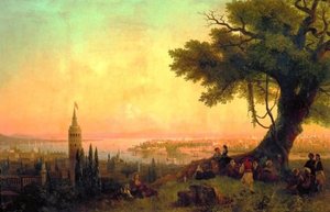 View Of Constantinople By Evening Light — Ivan Konstantinovich Aivazovsky