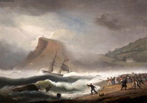 Shipwreck At Teignmouth, Devon — Thomas Luny