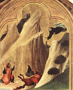 Altarbild Des Heiligen Agostino Novello (detail) — Simone Martini