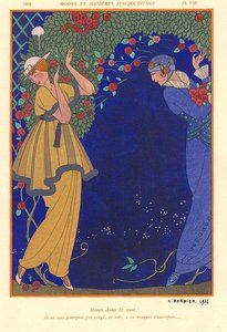 Roses Dans La Nuit — Georges Barbier