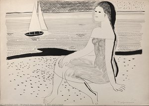 A Girl And A Boat — Hryhorii Havrylenko