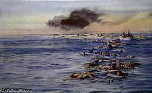 The Aftermath Of The Lusitania — William Lionel Wyllie