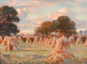 Stooked Corn, Toward The End Of The Day — William Herbert Allen