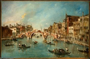 View On The Cannaregio Canal, Venice, C. — Francesco Lazzaro Guardi