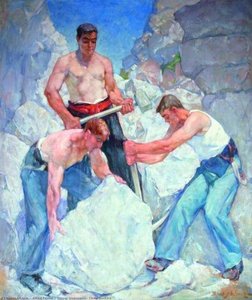 Dorset Quarrymen, Three Workers — Alfred Palmer