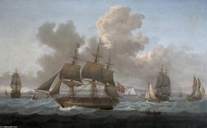 Shipping Off The Coast Of Dover — Thomas Whitcombe