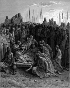 Death Of Baldwin I The Latin King Of Jerusalem — Paul Gustave Doré, Late Romantic Illustration