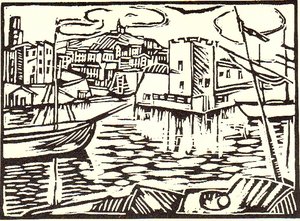 The Old Port Of Marseille, Engraving — Maurice De Vlaminck