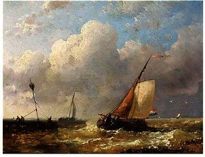 Sailingvessels In Choppy Waters