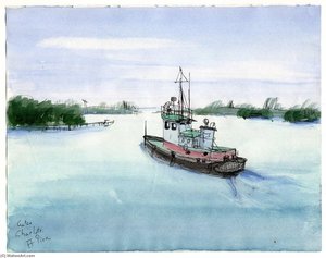 Tugboat At Fort Pierce — Theodore Hancock