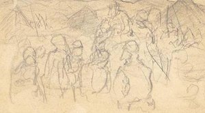 Cursory Sketch For ''meeting Of The Elders'' — Nicholas Roerich