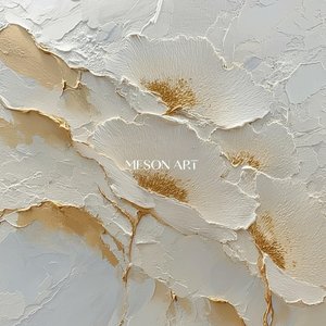 Ethereal Layers Of Gilded Ochre In A Meditative Sculptural Relief — David Moreau, Plaster & Texture Art