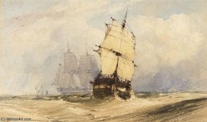 A Fishing Cutter; A Barque — John Callow