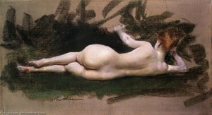 Reclining Nude — William Merritt Chase