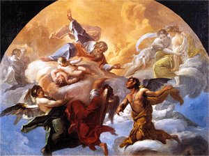 Satan Before The Lord — Corrado Giaquinto, Baroque Rococo Fusion