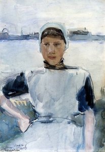 Posing Girl From Zeeland Sun — Isaac Lazarus Israels