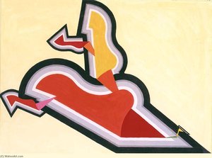 Study In Rhythm Red And Gold — Joseph Schillinger