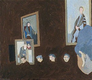 New Portrait of Edward Boyle (Itself Representing a Nineteenth Century Portrait), Presented to Senate, with Charley Mo and the Annigoni Shown to the Right, 2 February 1983