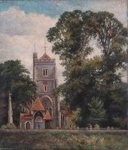 Beddington Church With Lychgate, Croydon, Surrey — William Henry Hope