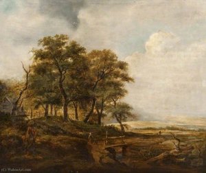 Landscape With A Rustic Bridge — Alexander Junior Fraser