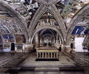 Assisipanoramic View Of The Frescoes — Pietro Lorenzetti