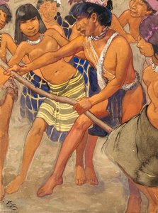 Group In Regional Costume, Indians, Paraguay — Carl Folke Sahlin