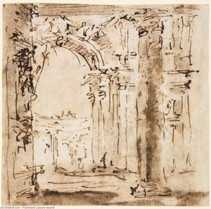 Sketch Of The Labyrinth Of The Villa Pisani — Francesco Lazzaro Guardi