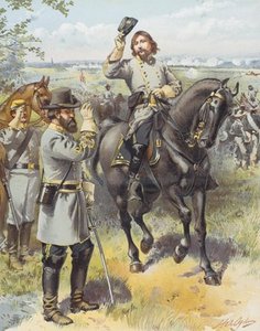 General Pickett Taking The Order To Charge From — Henry Alexander Ogden