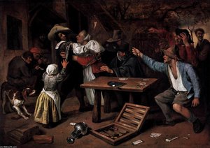 Argument Over A Card Game — Јан Хавиксон Стен, Baroque