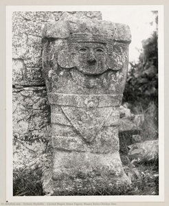 [carved Mayan Stone Figure, Mayan Ruins Chichen Itza] — Octavio Medellín