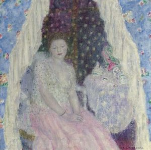 Study For Blue Curtains — Frederick Carl Frieseke