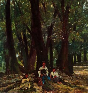 Farmers In The Woods — Giovanni Fattori