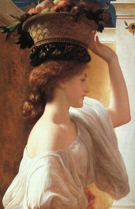 A Girl With A Basket Of Fruit — Sir Frederic Lord Leighton