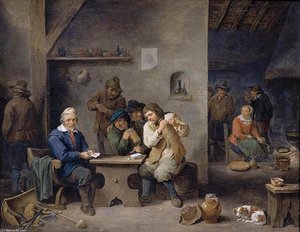 Figures Gambling In A Tavern — David Teniers The Younger