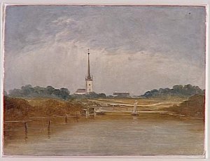 Vue Du Presbytere D'eidsvold — Peder Balke, Romantic Landscape Painting