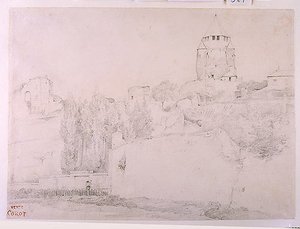View Of Provins — カミーユ・コロー